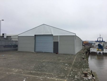 TS12-120 Temporary Warehouse: 12m Wide 3.5m Side Height Clear Span Warehouse Marquee