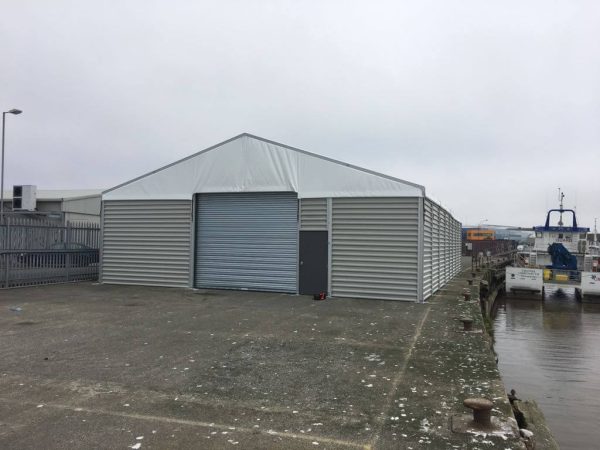 TS12-120 Temporary Warehouse: 12m Wide 3.5m Side Height Clear Span Warehouse Marquee