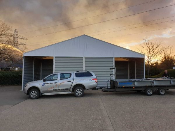 TS12-120 Temporary Warehouse: 12m Wide 3.5m Side Height Clear Span Warehouse Marquee - Image 5
