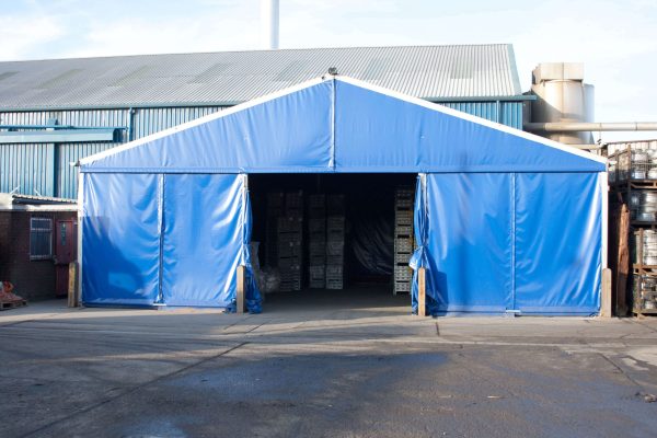 TS12-120 Temporary Warehouse: 12m Wide 3.5m Side Height Clear Span Warehouse Marquee - Image 6