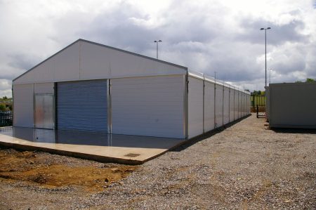 TS12-120 Temporary Warehouse: 12m Wide 3m Side Height Clear Span Warehouse Marquee