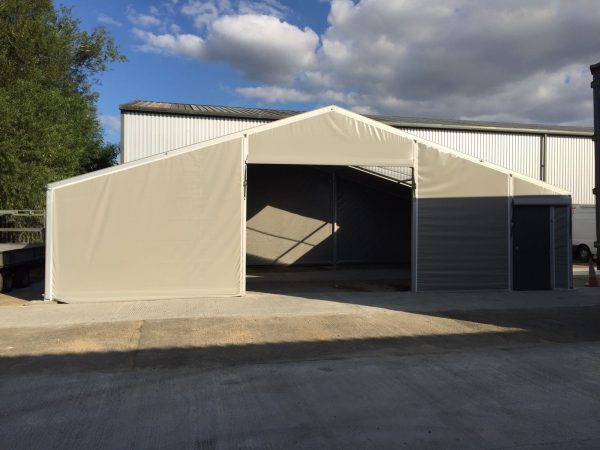 TS12-120 Temporary Warehouse: 12m Wide 3m Side Height Clear Span Warehouse Marquee - Image 2