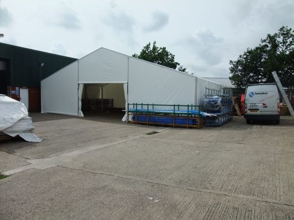 TS12-120 Temporary Warehouse: 12m Wide 3m Side Height Clear Span Warehouse Marquee - Image 3