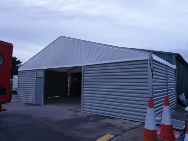 TS12-120 Temporary Warehouse: 12m Wide 3m Side Height Clear Span Warehouse Marquee - Image 4