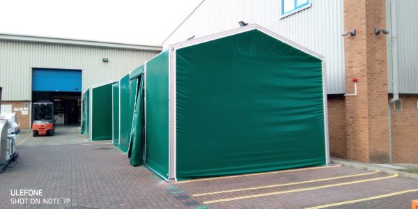 TS5-120 Temporary Warehouse: 5m Wide 3m Side Height Clear Span Warehouse Marquee - Image 3