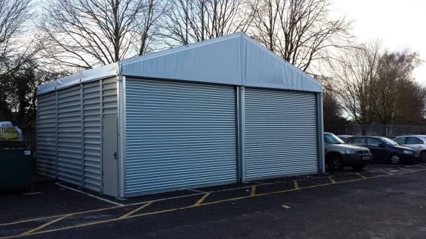 TS6-120 Temporary Warehouse: 6m Wide 3m Side Height Clear Span Warehouse Marquee