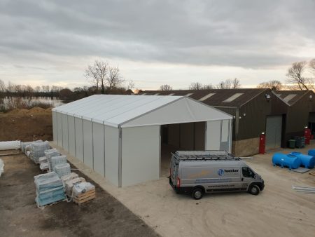 TS12-173 Temporary Warehouse: 12m Wide 4.5m Side Height Clear Span Warehouse Marquee