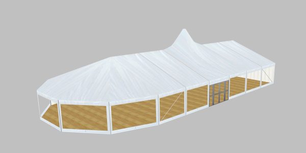 P12 Clear Span Marquee: 12m Wide 2.4m Side Height Party Structure - Image 2