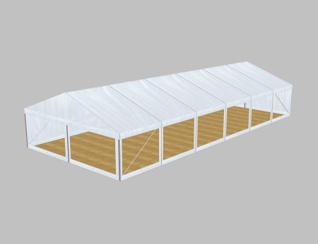 P8 Clear Span Marquee: 8m Wide 2.4m Side Height Party Structure