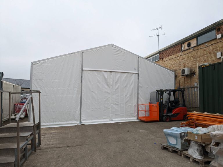 TS120 Hoecker clearspan storage structure on 3.5m side height