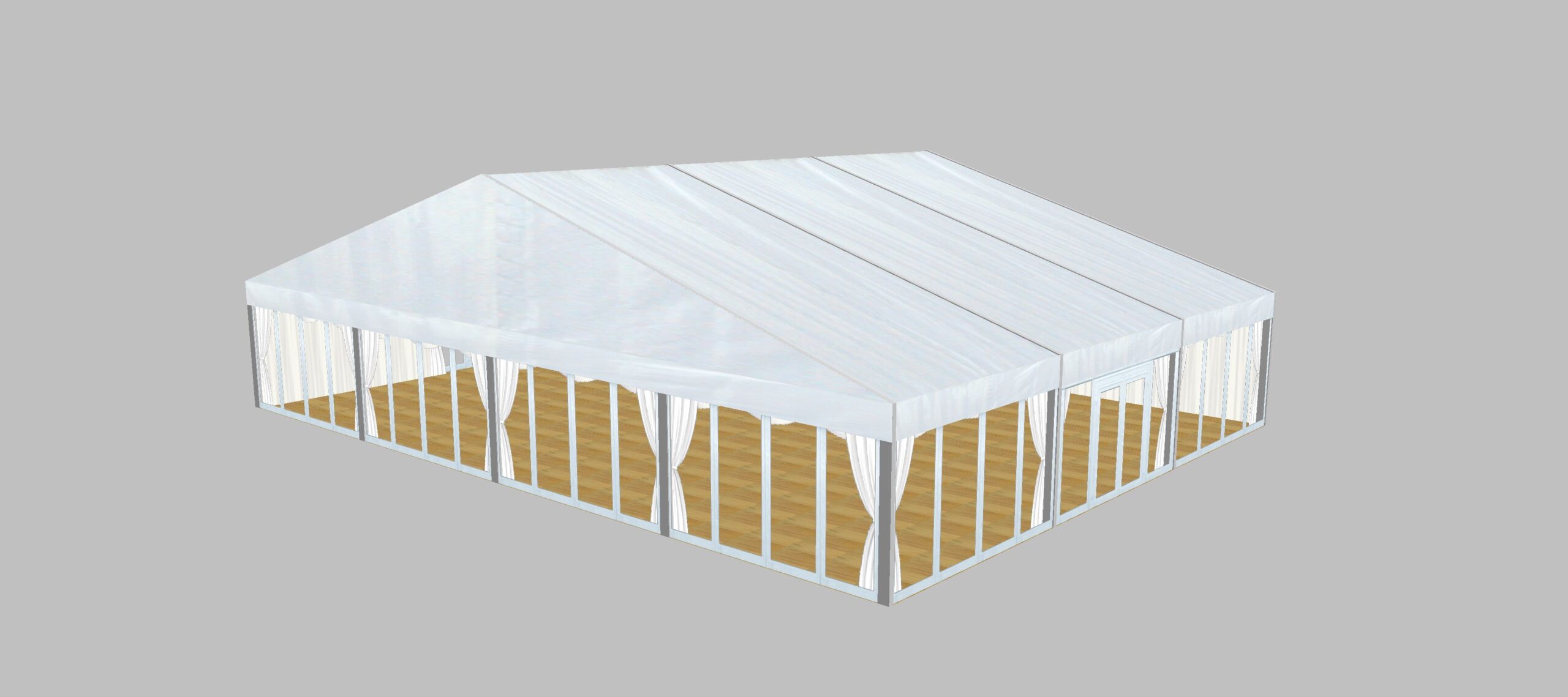 E20 Clear Span Marquee: 20m Wide Event Structure, 5m Bay Spacing - Image 2